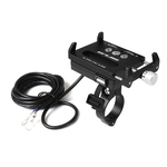Gub g-85e motocicleta titular do telefone bicicleta elétrica carga usb telefone mount suporte do telefone guiador ajustável