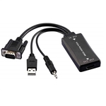 Conversor Vga M X Hdmi F C/ Áudio Multilaser - Wi280